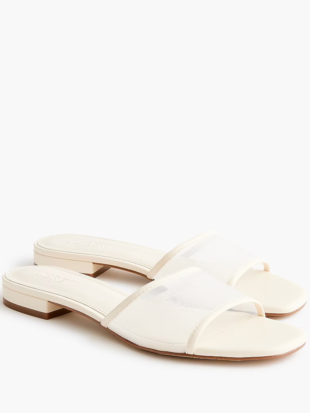 J.Crew Factory Mesh Slide Sandals in Ivory Women's Size 9